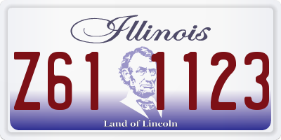 IL license plate Z611123