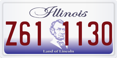 IL license plate Z611130