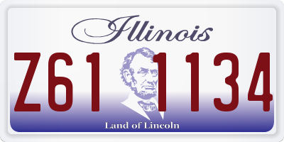 IL license plate Z611134