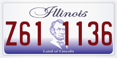IL license plate Z611136