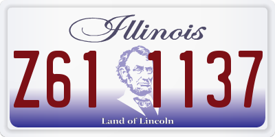 IL license plate Z611137