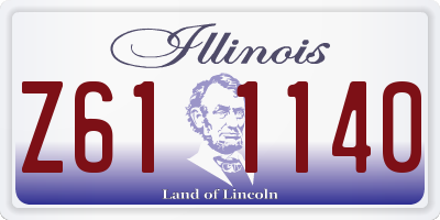 IL license plate Z611140