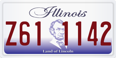 IL license plate Z611142