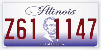 IL license plate Z611147
