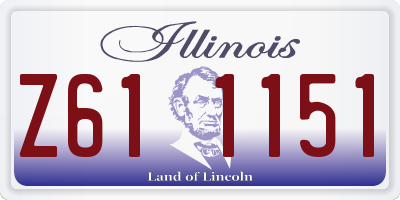 IL license plate Z611151