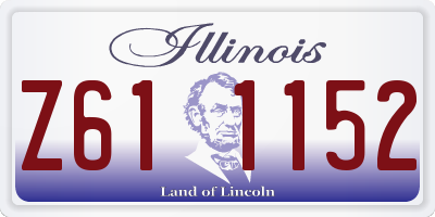 IL license plate Z611152