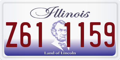 IL license plate Z611159
