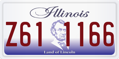 IL license plate Z611166