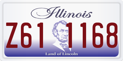 IL license plate Z611168