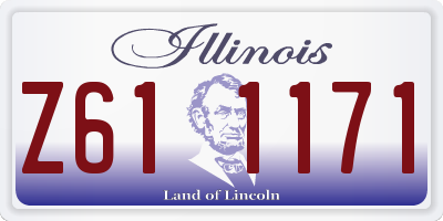 IL license plate Z611171