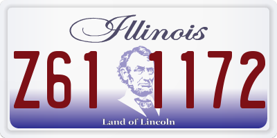IL license plate Z611172