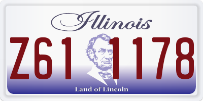 IL license plate Z611178