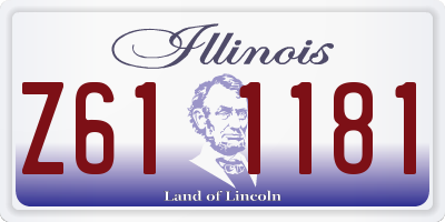 IL license plate Z611181