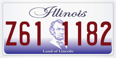 IL license plate Z611182