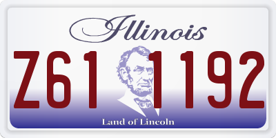 IL license plate Z611192