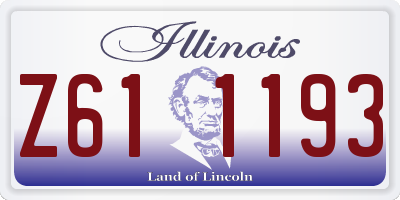 IL license plate Z611193