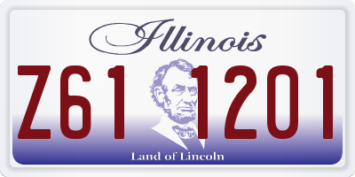 IL license plate Z611201