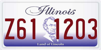 IL license plate Z611203