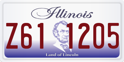 IL license plate Z611205