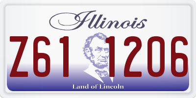 IL license plate Z611206