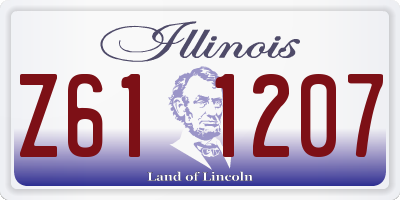 IL license plate Z611207