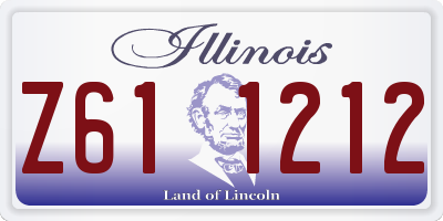 IL license plate Z611212