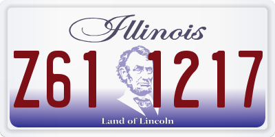 IL license plate Z611217