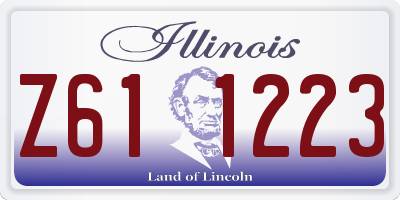 IL license plate Z611223