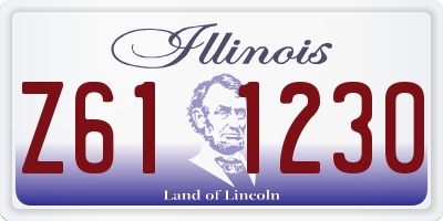 IL license plate Z611230