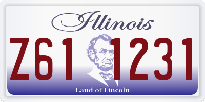 IL license plate Z611231