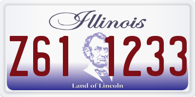 IL license plate Z611233