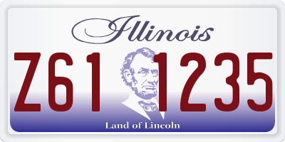 IL license plate Z611235