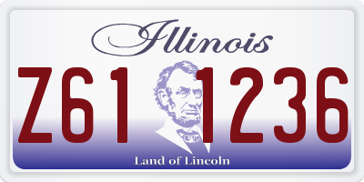 IL license plate Z611236