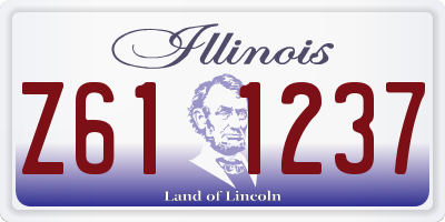IL license plate Z611237