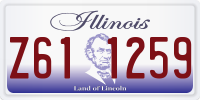 IL license plate Z611259