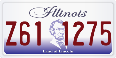 IL license plate Z611275