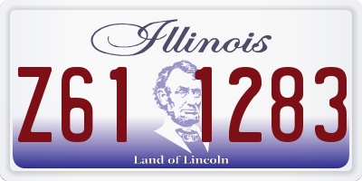 IL license plate Z611283