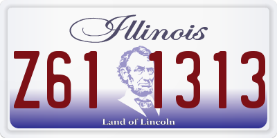 IL license plate Z611313