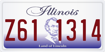 IL license plate Z611314