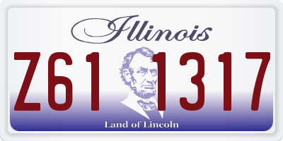 IL license plate Z611317