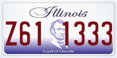 IL license plate Z611333