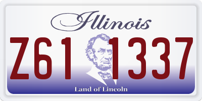 IL license plate Z611337