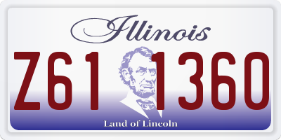 IL license plate Z611360