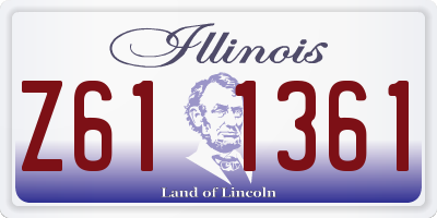 IL license plate Z611361
