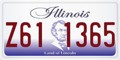 IL license plate Z611365