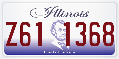 IL license plate Z611368