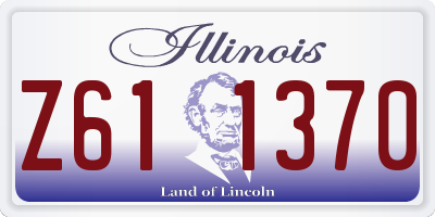 IL license plate Z611370