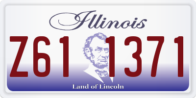 IL license plate Z611371