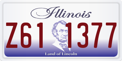 IL license plate Z611377