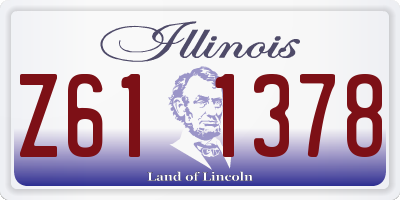 IL license plate Z611378